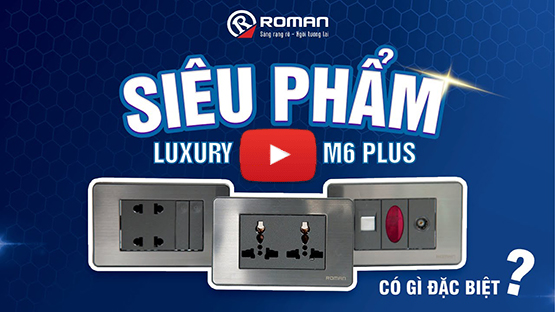 CÔNG TẮC Ổ CẮM LUXURY M6 PLUS MẶT VIỀN INOX SANG TRỌNG